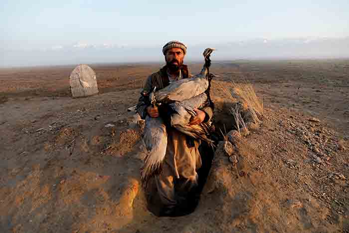 Вынужденная посадка как афганцы охотятся на журавлей