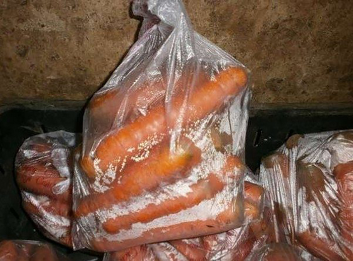 Хранение моркови в полиэтиленовых пакетах