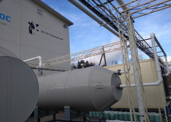 ​На племзаводе «Первомайский» впервые в Ленобласти запущен отечественный комплекс по производству биогаза